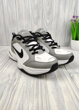 Мужские кроссовки nike air monarch thermo white grey