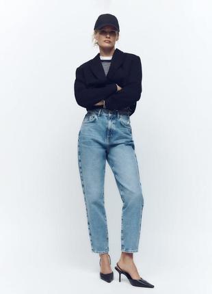 Джинсы mom zara, джинсы mom fit zara, джинсы мом zara