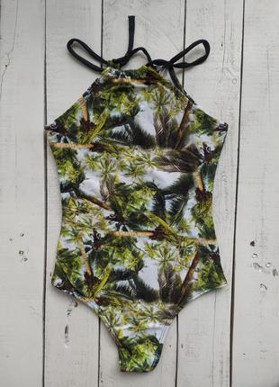 Шикарный сдельный слитный купальник с утяжкой 42р