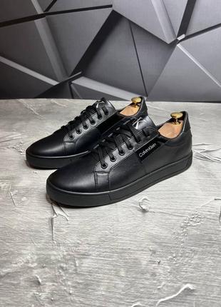 Шкіряні весняні кеди calvin klein