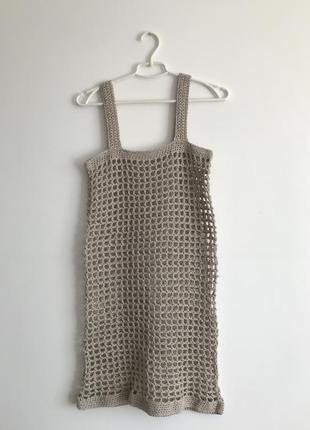 В’язана сукня сітка handmade crochet dress