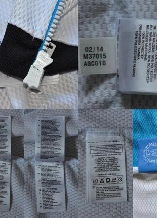 Adidas originals mens street mesh full zip sleeveless hooded top white/solar blue оригинальная майка6 фото
