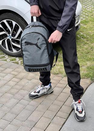 Сірий рюкзак puma чоловічий для міста/навчання/подорожей6 фото