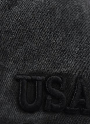 Кепка бейсболка прапор america, usa (америка, сша) з вигнутим козирком чорна, унісекс wuke one size7 фото