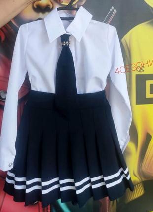 Костюм шкільний для дівчинки,  костюм юбка блузка3 фото