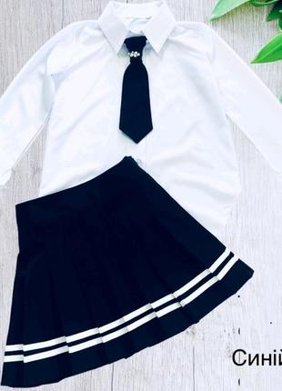 Костюм шкільний для дівчинки,  костюм юбка блузка1 фото