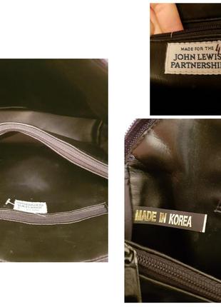 John levis! англия! красивая эффектная кожаная сумка темно синего цвета10 фото