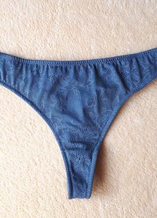Новые темно зеленые кружевные трусики стринги танга с цветами большой размер кружево цветы хл-ххл/14-16/42-44/50-52 primark