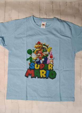 Футболка новая детская супер марио, размер 116