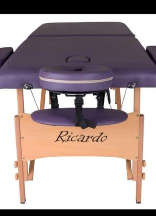 Складний масажний стіл ricardo milano plus фіолетовий