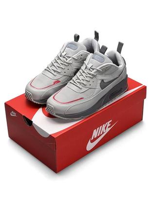 Мужские кроссовки nike air max 90 surplus gray #найк