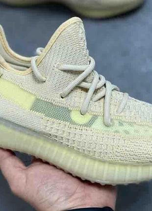 Мужские кроссовки  adidas yeezy boost 350 v2 white/green