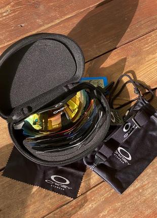 Окуляри очки oakley с набором линз polarized солнце защитные вело очки спортивные тактические y2k