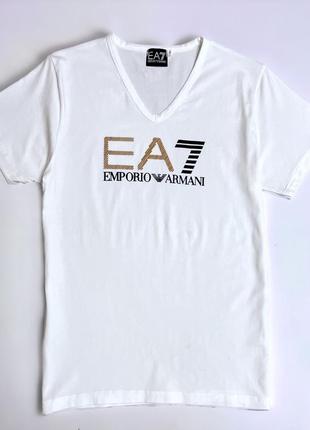 Чоловіча біла футболка emporio armani ea7 розмір s