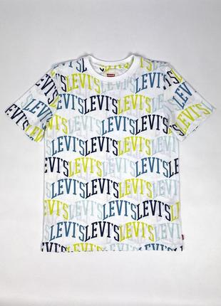 Монограммная футболка levi’s оригинал новая белая размер s