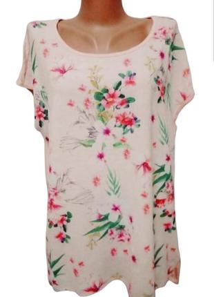 Легкая цветочная футболка блуза2 фото