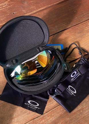 Окуляри очки oakley с набором линз polarized солнце защитные вело очки спортивные тактические y2k1 фото