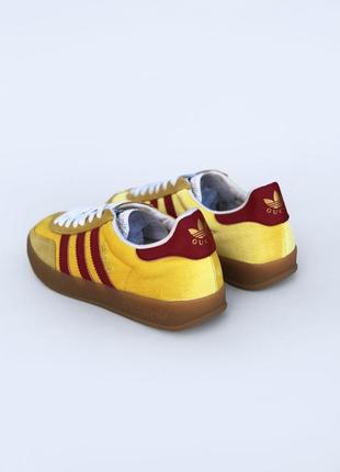 Мужские кроссовки желтые adidas gazelle x gucci yellow6 фото