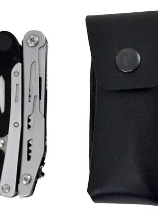 Чохол для мультитула шкіряний, чохол для складного ножа 11х4х3см шкіряний чорний