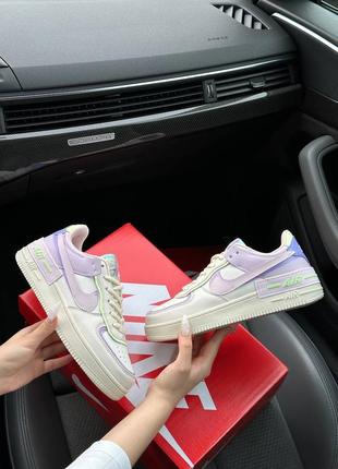 Женские кроссовки nike air force 1 shadow beige violet 36-37-38-39-40-414 фото