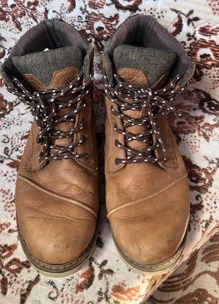 Кожаные ботинки toms шкіра шкіряні черевики чоловічі мужские1 фото