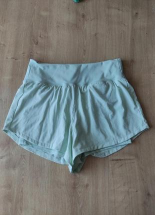 Женские спортивные двойные шорты с тайсами evr h&m, швеция .размер м.