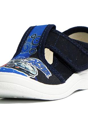 Текстильные тапочки капчики валди waldi гриша скорость для мальчика хлопчика сменки садика, р.25