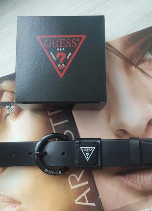 Женский кожаный ремень guess черная пряжка