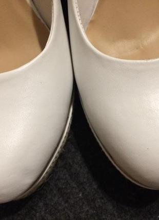 New look туфли белые на танкетке платформе эспадрильи 25.5-26 см6 фото