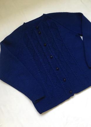 Женский теплый вязаный свитер кардиган кофта на пуговицах