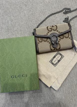 Нова сумка gucci dionysus gg chain wallet оригінал