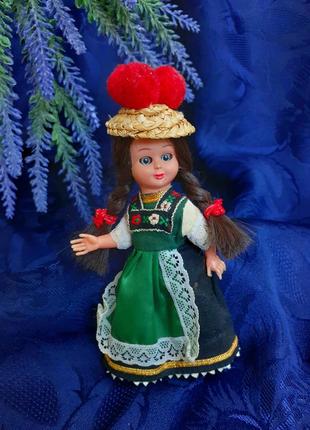 Винтаж! 💐кукла в национальном костюме шварцвальд германия паричковая целлулоид маленькая моргающие глазки