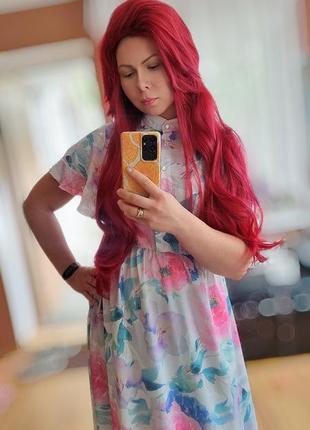 Парик для образа русалочки русалки красный парик с длинными волосами для аниматоров