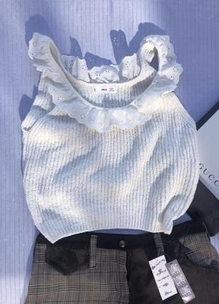 Топ mng и винтажная новая юбка etam