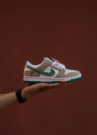 Мужские кроссовки jarritos x nike sb dunk low «phantom orange malachite