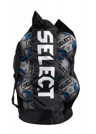 Сумка для футбольных мячей select football bag (010) чорний, 10-12 balls