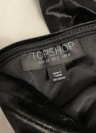 Topshop шикарный черный велюровый боди с отличной декорацией как новый4 фото