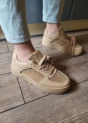 Женские кроссовки shoes beige