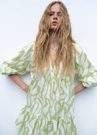 Zara -60% 💛 платье роскошное коттон стильное xs3 фото