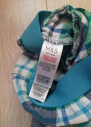 Marks &amp; Spencer пижама домашняя одежда домашние брюки в клетку фланелевые2 фото