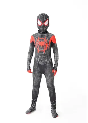 Карнавальный костюм черный человек паук моралес вторая кожа 5-6, 6-7, 8-9, 9-10  лет3 фото