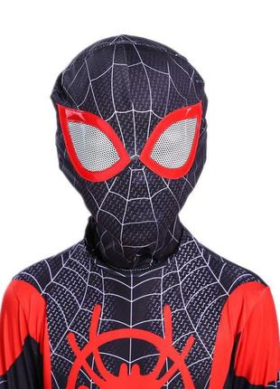 Карнавальный костюм черный человек паук моралес вторая кожа 5-6, 6-7, 8-9, 9-10  лет5 фото