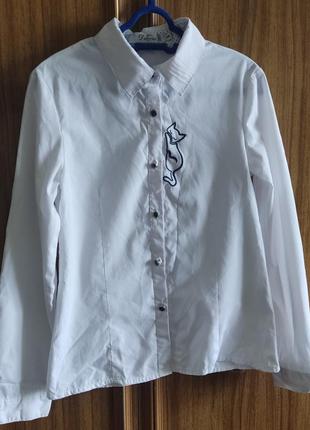 Блуза, рубашка з довгим рукавом на зріст 128см