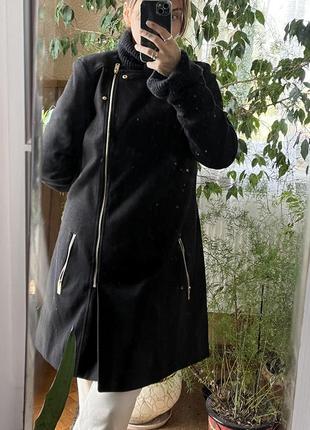 Осіннє чорне пальто за запах reserved4 фото