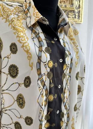 Шелковая шикарная блуза zara свободного кроя2 фото
