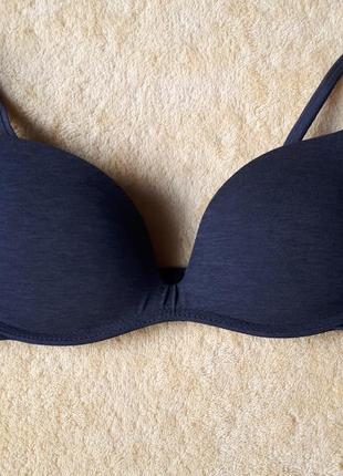 Новый черный темно серый итальянский бюстгальтер бесшовный с пушап 70в/32в-75в/34в intimissimi италия