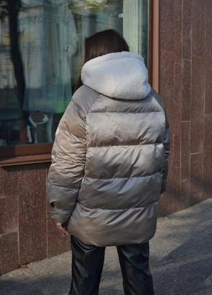 Зимняя куртка к-271 капучино2 фото