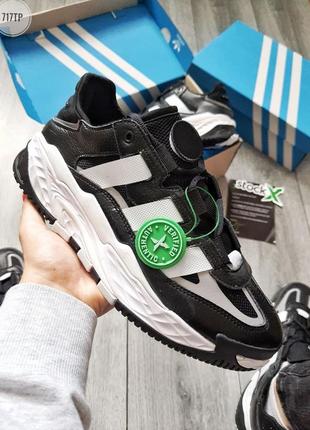 Мужские кроссовки white adidas niteball black/white