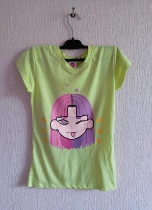 Футболка для девочек,принт "emoji" 10-16 лет 3