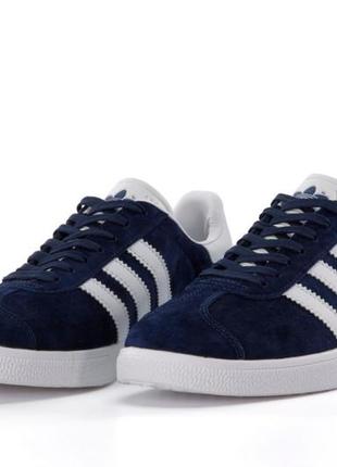 Женские кроссовки adidas gazelle blue white 36-37-38-39-40-41